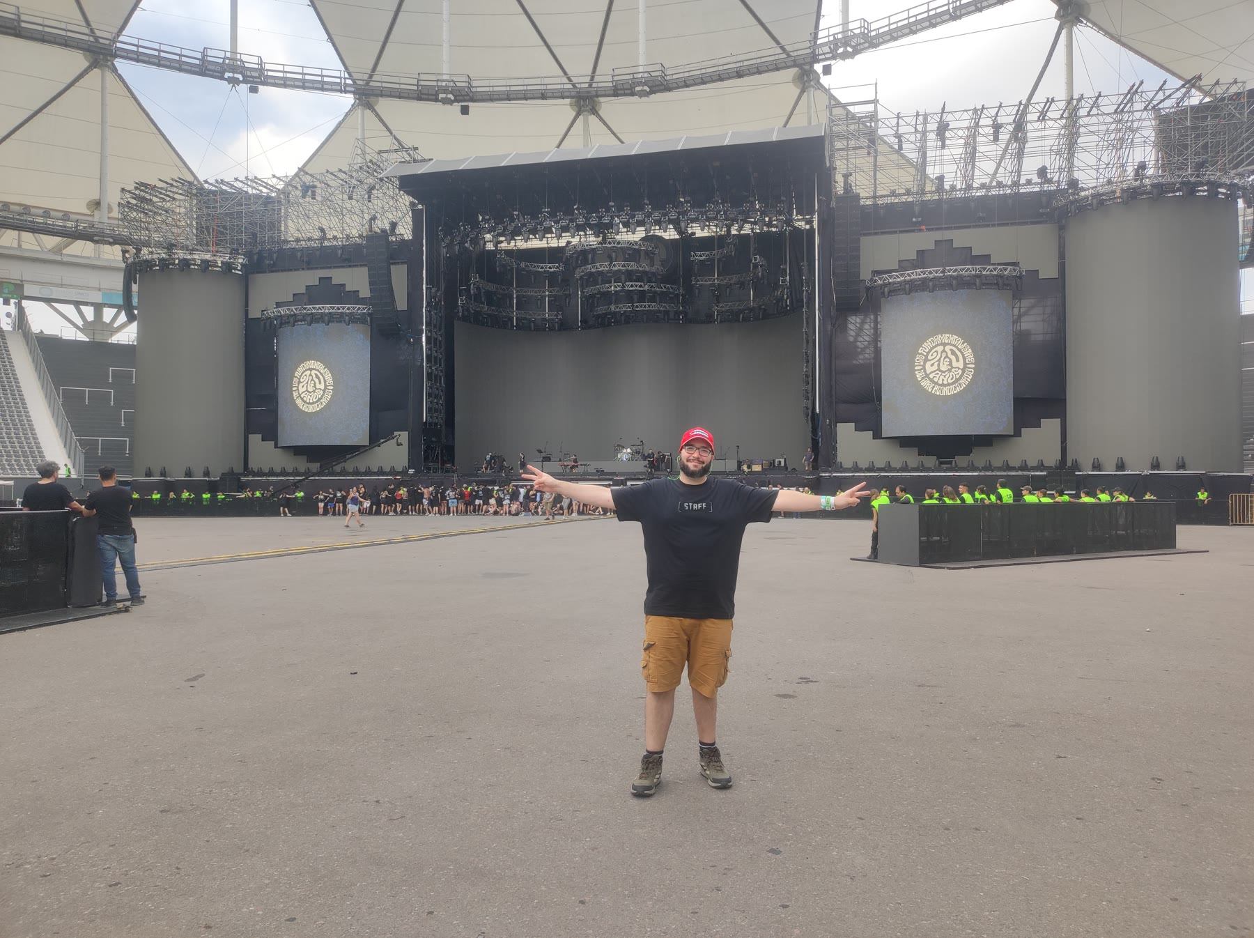 VJ Manu Tangir en el Estadio Único de La Plata